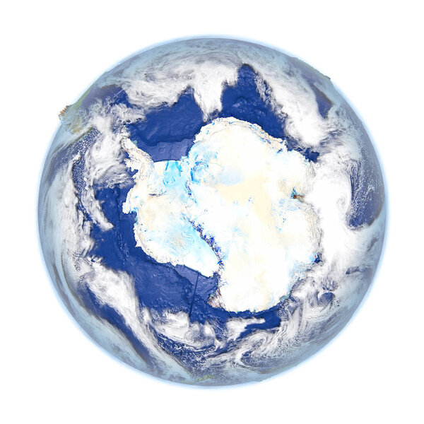 Antractic on Earth isolated on white