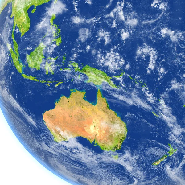 Australien på planetjorden — Stockfoto