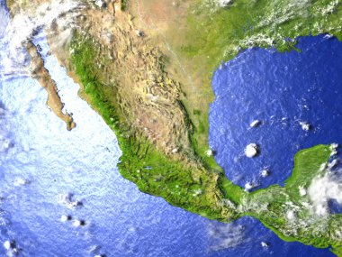 Meksika Dünya gerçekçi bir model üzerinde