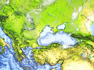 Kafkasya'da yeryüzünde - görünür okyanus tabanı