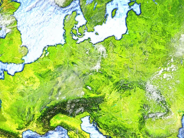 Europe de l'Est sur Terre - fond visible de l'océan — Photo