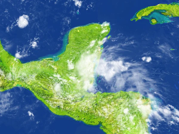 Yucatan op de planeet aarde — Stockfoto
