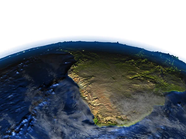 Dél-Afrika a földön - látható óceán fenekén — Stock Fotó