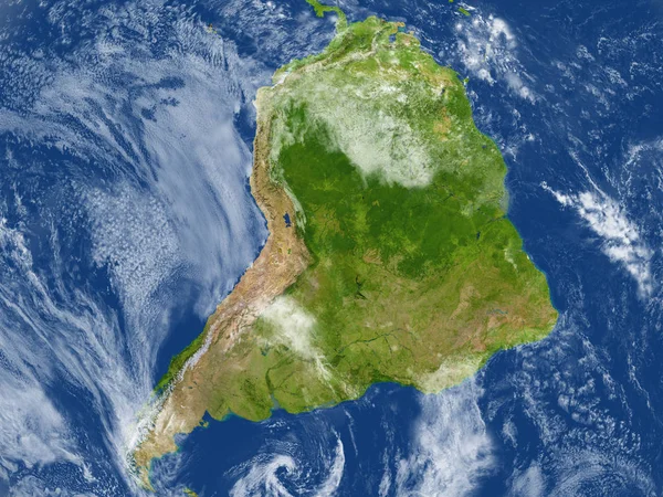 Sudamérica en el planeta Tierra — Foto de Stock