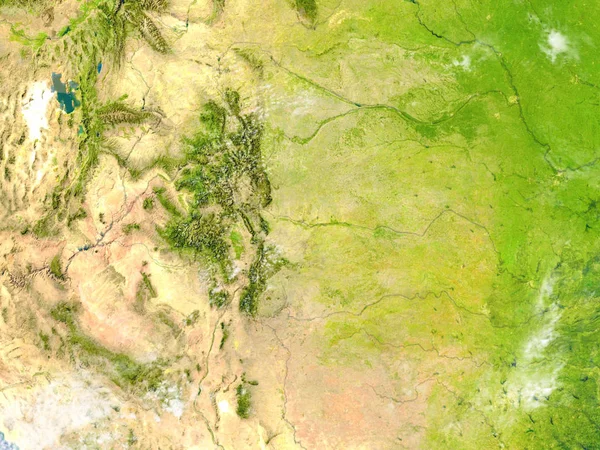 Zentralusa auf dem Planeten Erde — Stockfoto