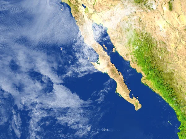 Península californiana en el planeta Tierra — Foto de Stock
