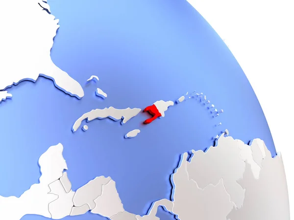 Haiti på elegant globus – stockfoto