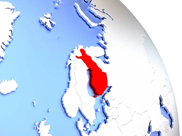 Φινλανδία στο κομψό globe — Φωτογραφία Αρχείου
