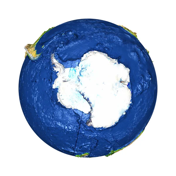 在地球上白色孤立 Antractic — 图库照片