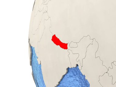 3d dünya üzerinde Nepal 