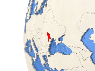 Moldova 3d Globe 