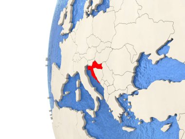 Hırvatistan 3d Globe 