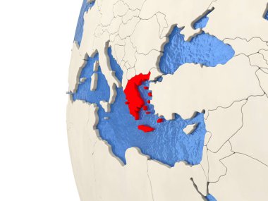 Yunanistan 3d Globe 