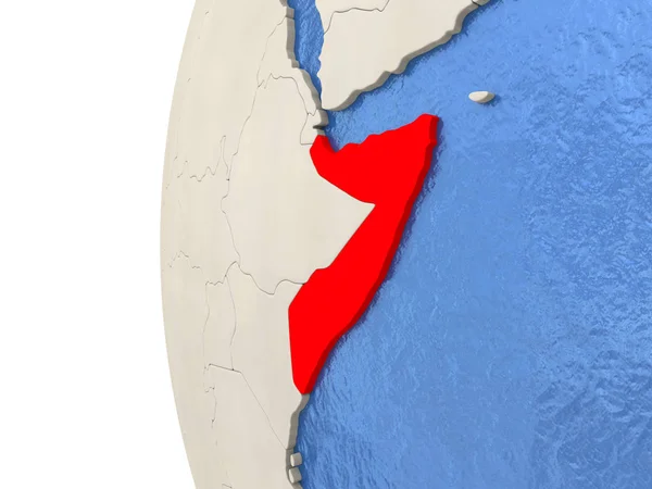 3 d 地球儀のソマリア — ストック写真