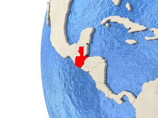 Guatemala on 3D globe — Zdjęcie stockowe