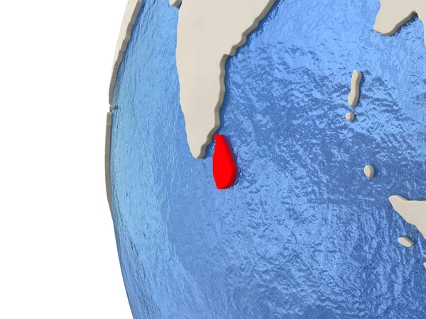 Sri Lanka 3d Globe — Stok fotoğraf