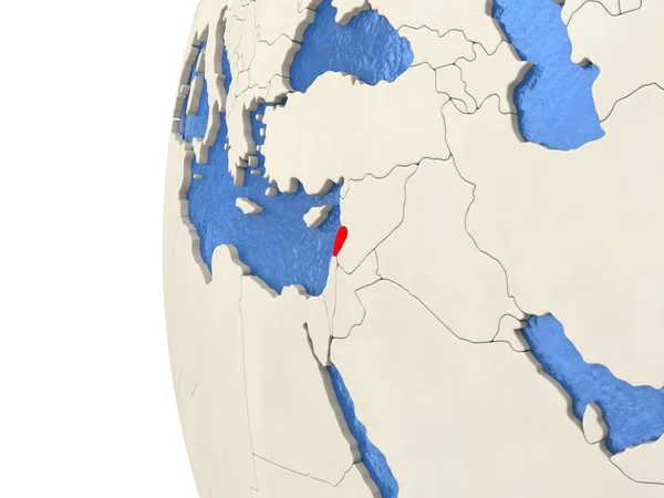 Ліван на 3d-моделі Землі — стокове фото