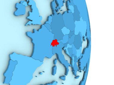 İsviçre mavi siyasi dünya üzerinde