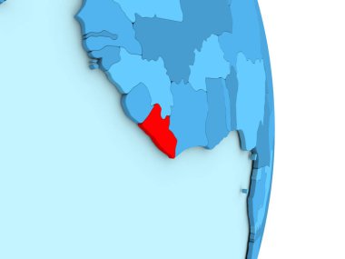 Liberya mavi siyasi dünya üzerinde