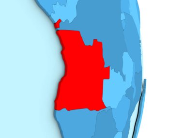 Angola mavi siyasi dünya üzerinde