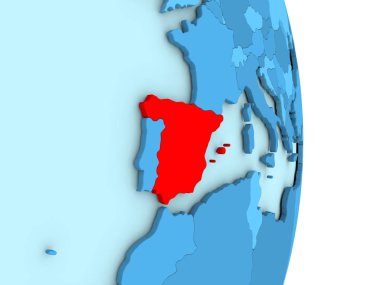 İspanya mavi siyasi dünya üzerinde