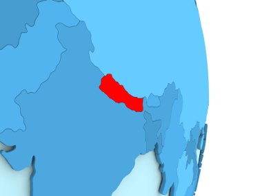 Nepal mavi siyasi dünya üzerinde