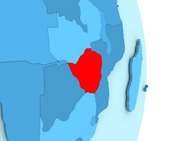 Zimbabve mavi siyasi dünya üzerinde