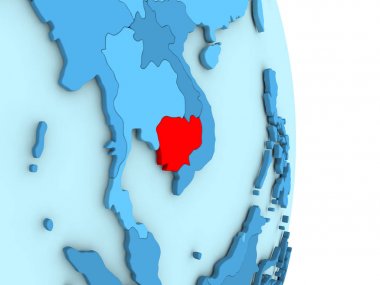 Kamboçya mavi siyasi dünya üzerinde