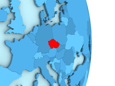 Çek Cumhuriyeti mavi siyasi dünya üzerinde