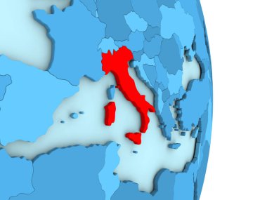 İtalya mavi siyasi dünya üzerinde