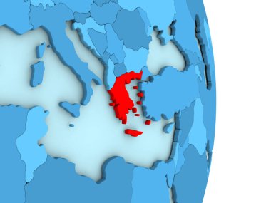 Yunanistan mavi siyasi dünya üzerinde
