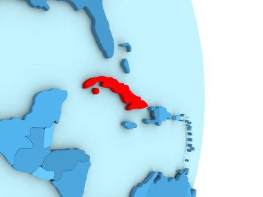 Küba mavi siyasi dünya üzerinde