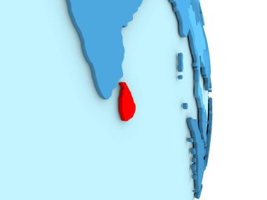 Sri Lanka mavi siyasi dünya üzerinde
