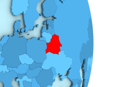 Mavi siyasi dünya üzerinde Beyaz Rusya