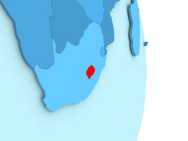 Lesotho mavi siyasi dünya üzerinde