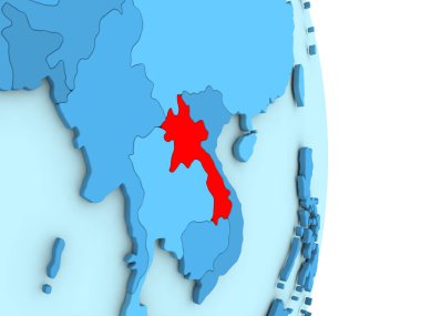 Laos mavi siyasi dünya üzerinde
