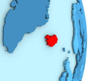 İzlanda mavi siyasi dünya üzerinde