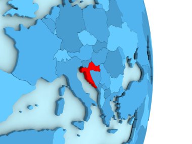 Hırvatistan mavi siyasi dünya üzerinde