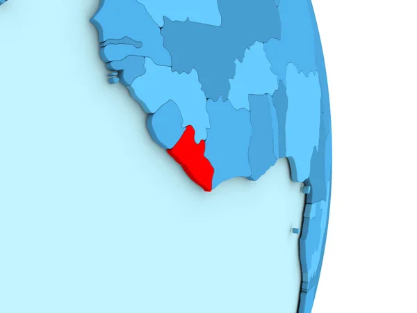 Libéria kék politikai világ — Stock Fotó