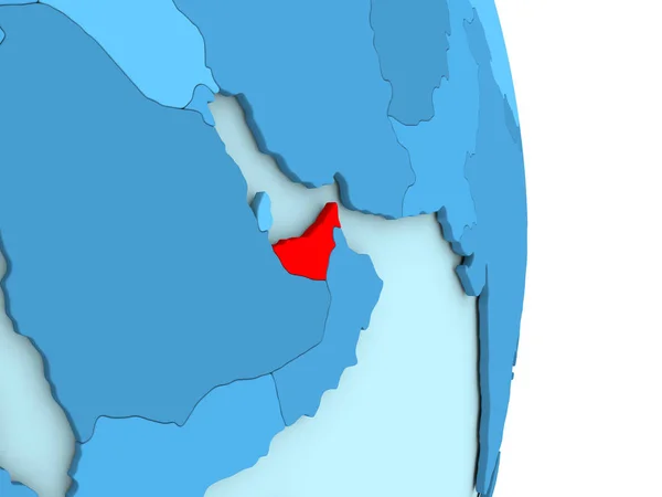 阿拉伯联合酋长国关于政治的蓝色地球 — 图库照片
