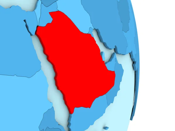 Саудівська Аравія на синій політичних глобус — стокове фото