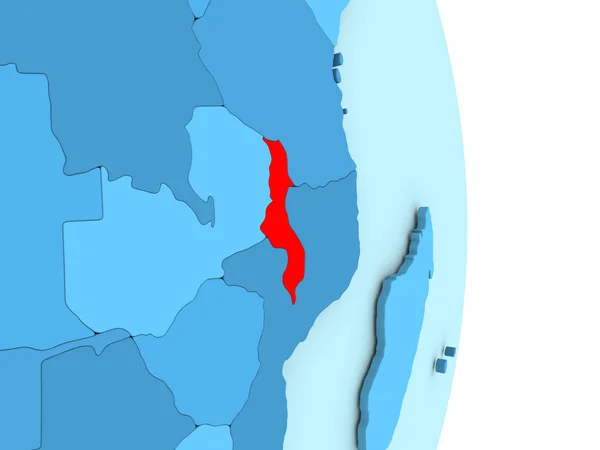 블루 정치 세계에 말라위 — 스톡 사진
