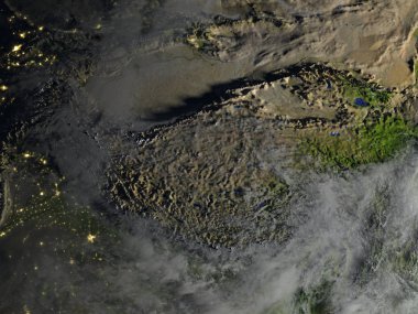 Dünya'nın gerçekçi model üzerinde Himalayalar