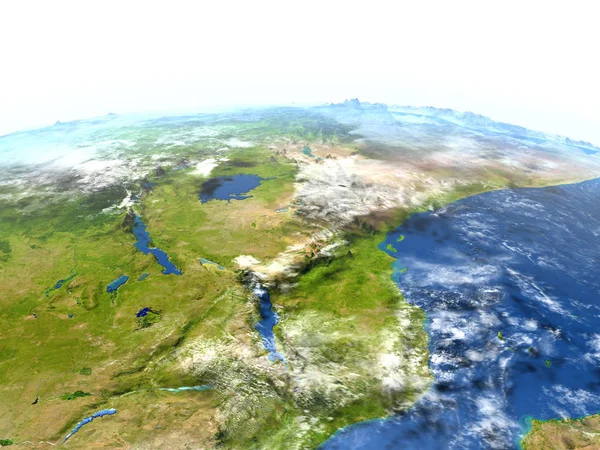 Grote meren van Afrika op de planeet aarde — Stockfoto