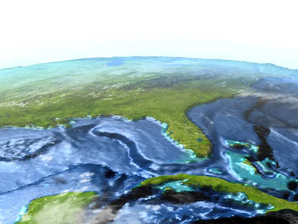 Oost-kust van de V.s. op aarde - zichtbaar oceaanbodem — Stockfoto
