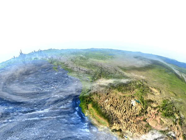 California on Earth - visible ocean floor — Stock Photo, Image