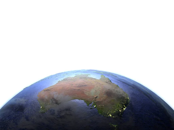 Austrália no modelo realista da Terra — Fotografia de Stock