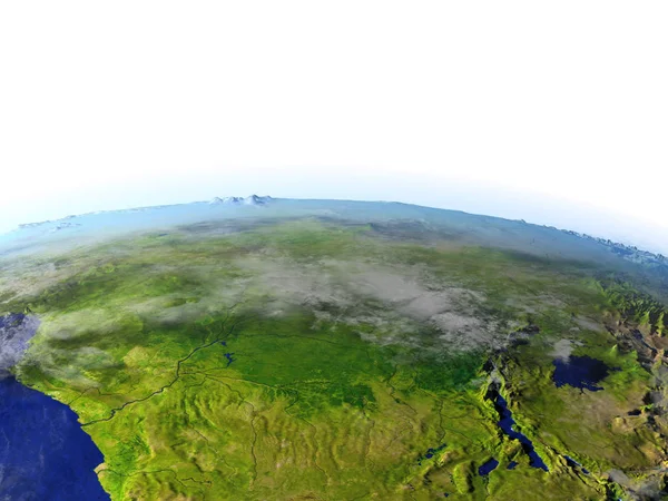 地球の現実的なモデルの中央アフリカ — ストック写真