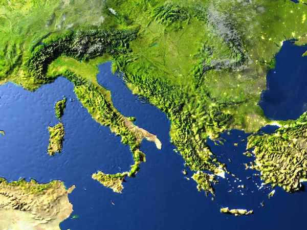 Adriai-tenger régió, a földön — Stock Fotó