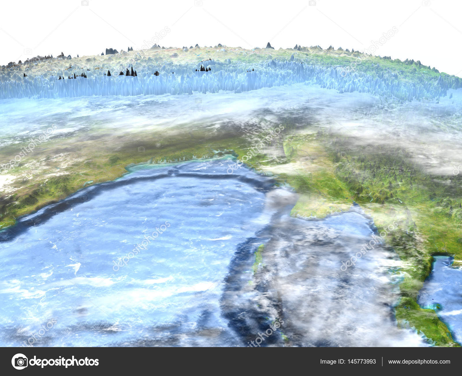 Indochina On Earth Visible Ocean Floor Stock Photo C Tom